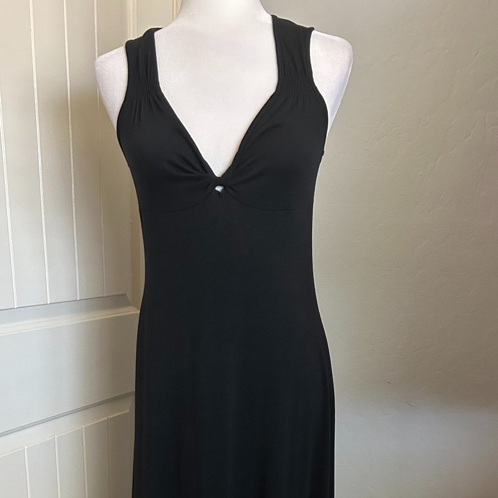 American Rag CIE Black Racer Back Maxi Dress Peek-a-Boo Medium-Fits like Small